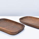 Empty carved wooden pockets