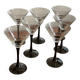 Luminarc black thin stem glasses