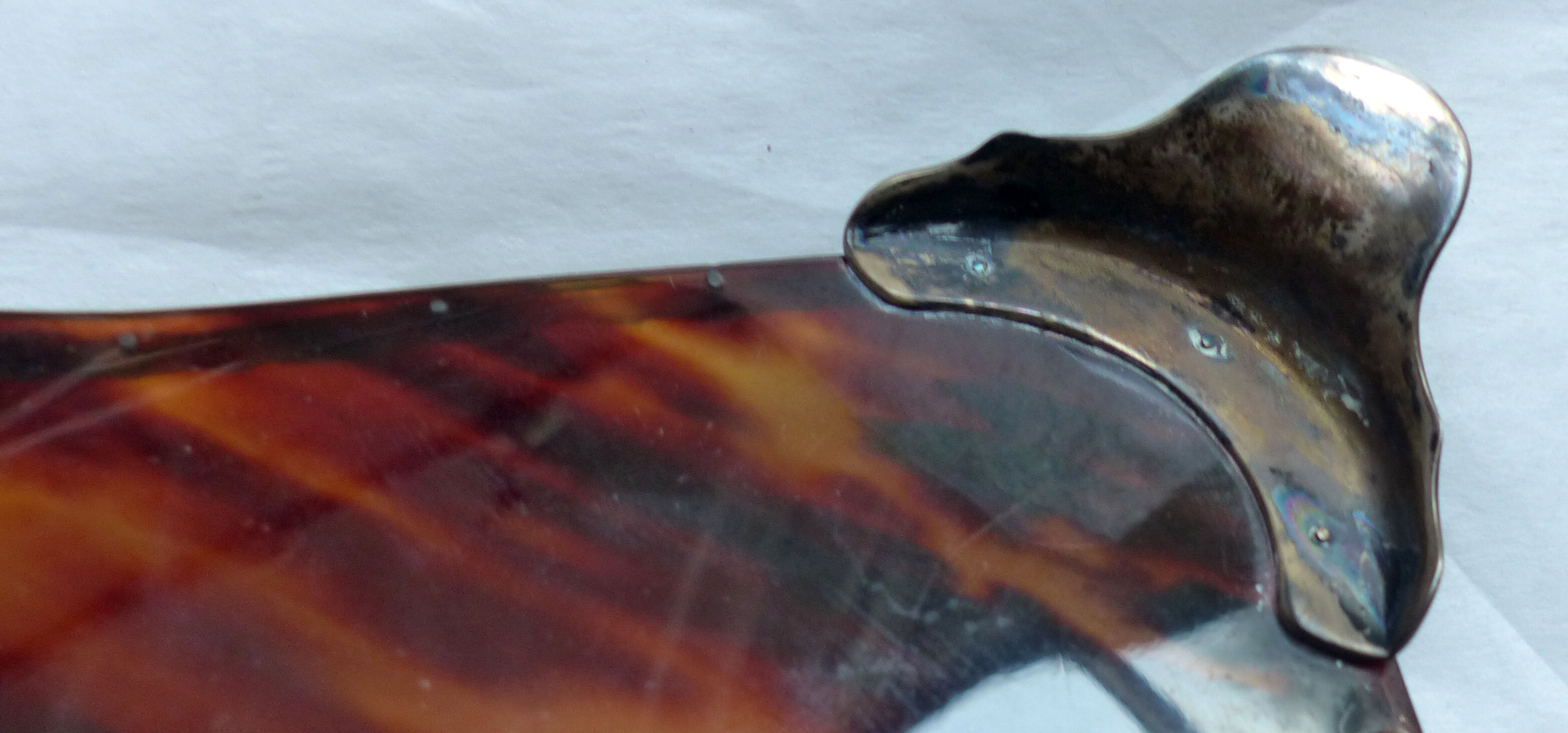 Silver inkwell and scale 19th century