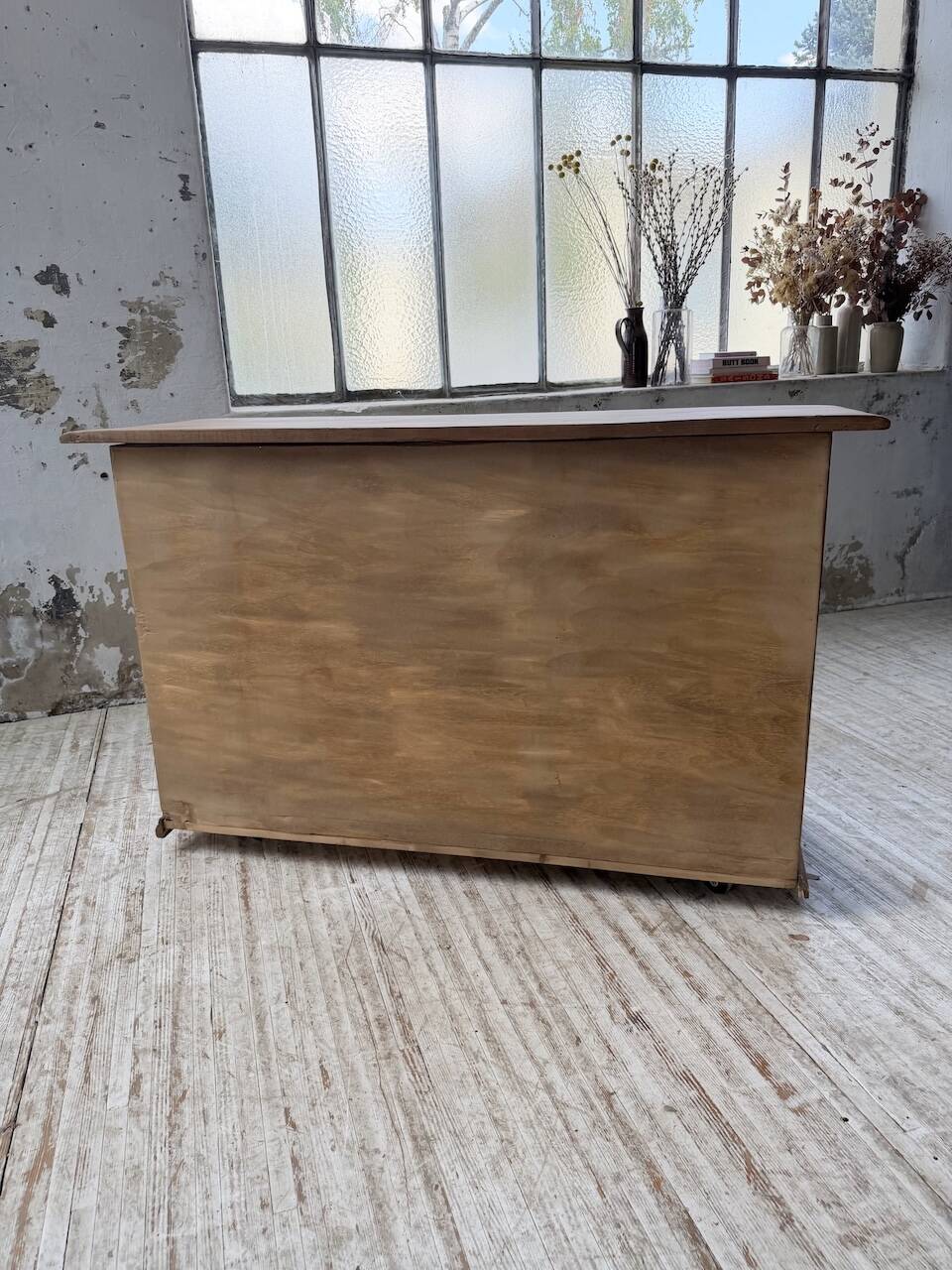 Meuble de métier en pin 1950