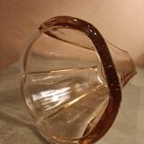 Pink glass "flower" vase