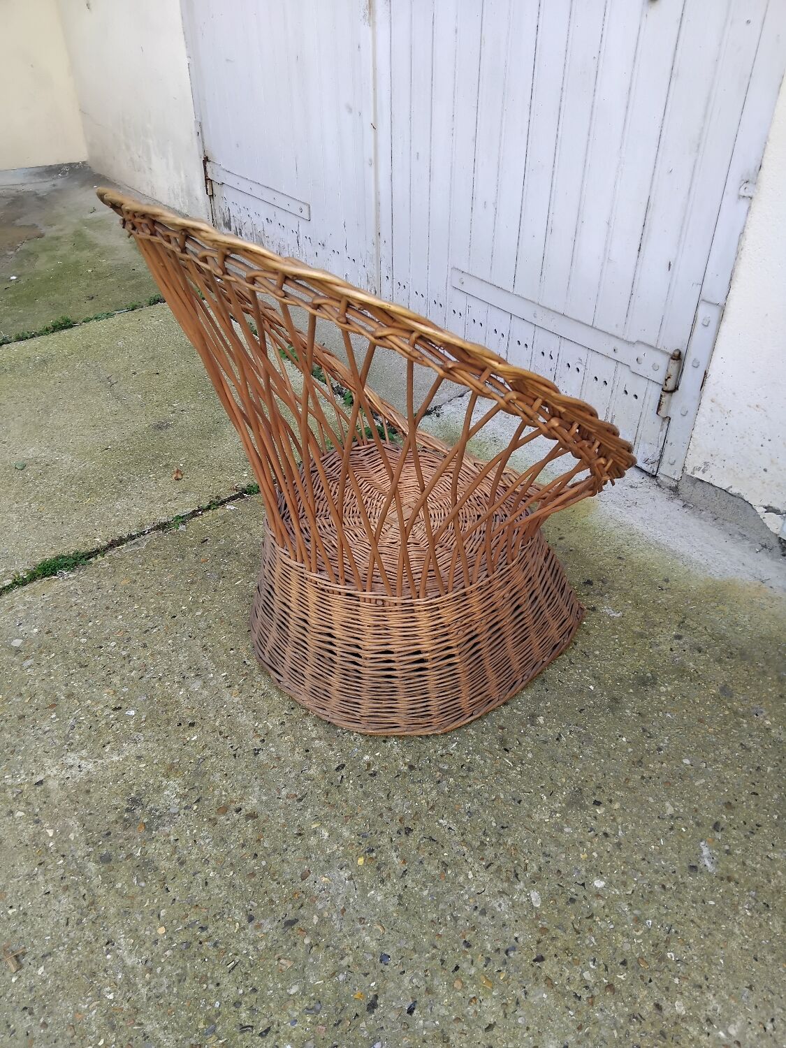 Fauteuil rotin vintage