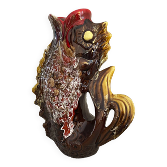 Ceramic jug "Gurgle Fish" – Vallauris, 1950-1960