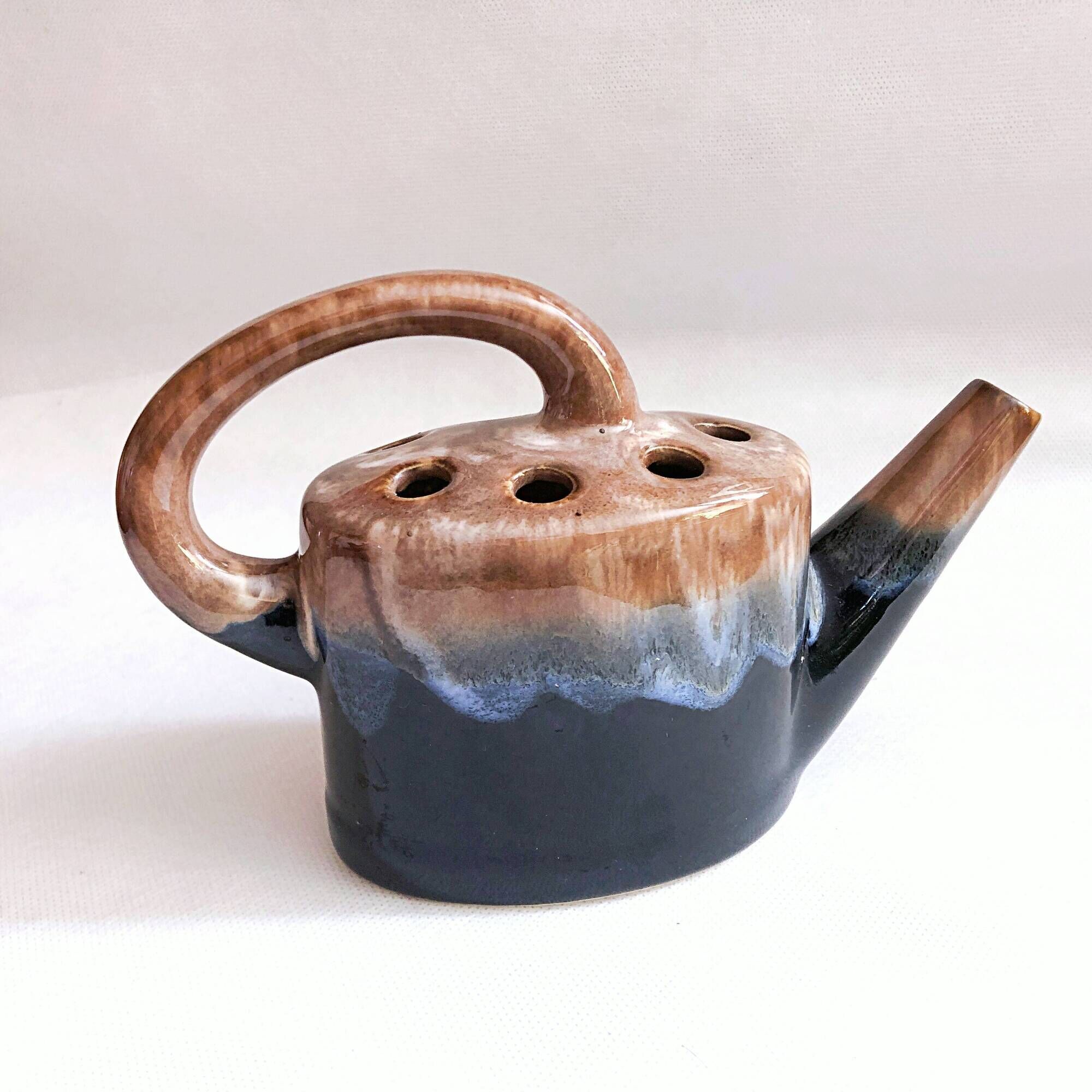 Flower spike vase in the shape of a watering can style Vallauris France