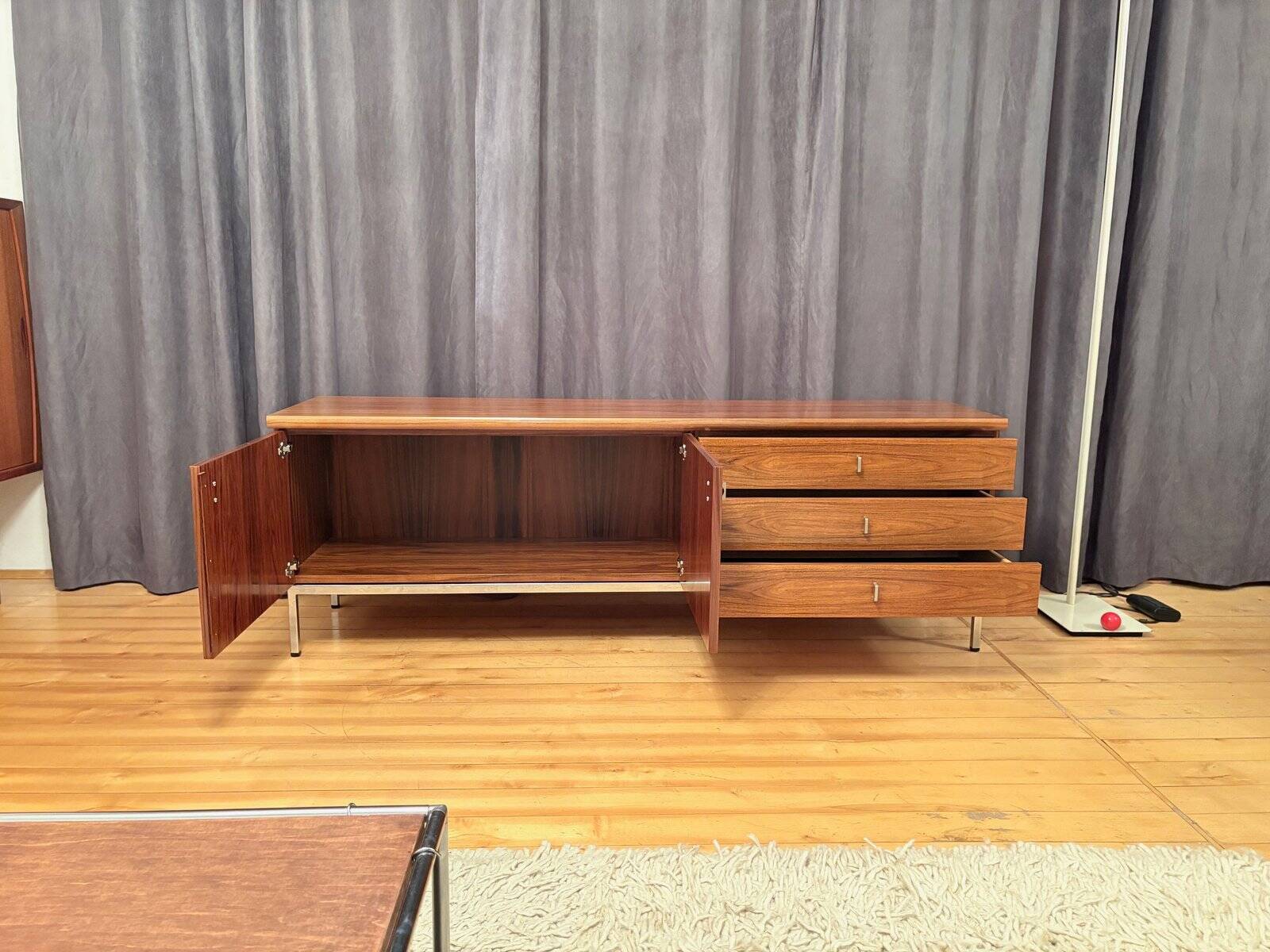 Walnut veneer sideboard, Germany, 1970s