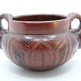 Ball vase with anthropomorphic handles signed by marivaldo Brazil