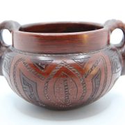 Ball vase with anthropomorphic handles signed by marivaldo Brazil