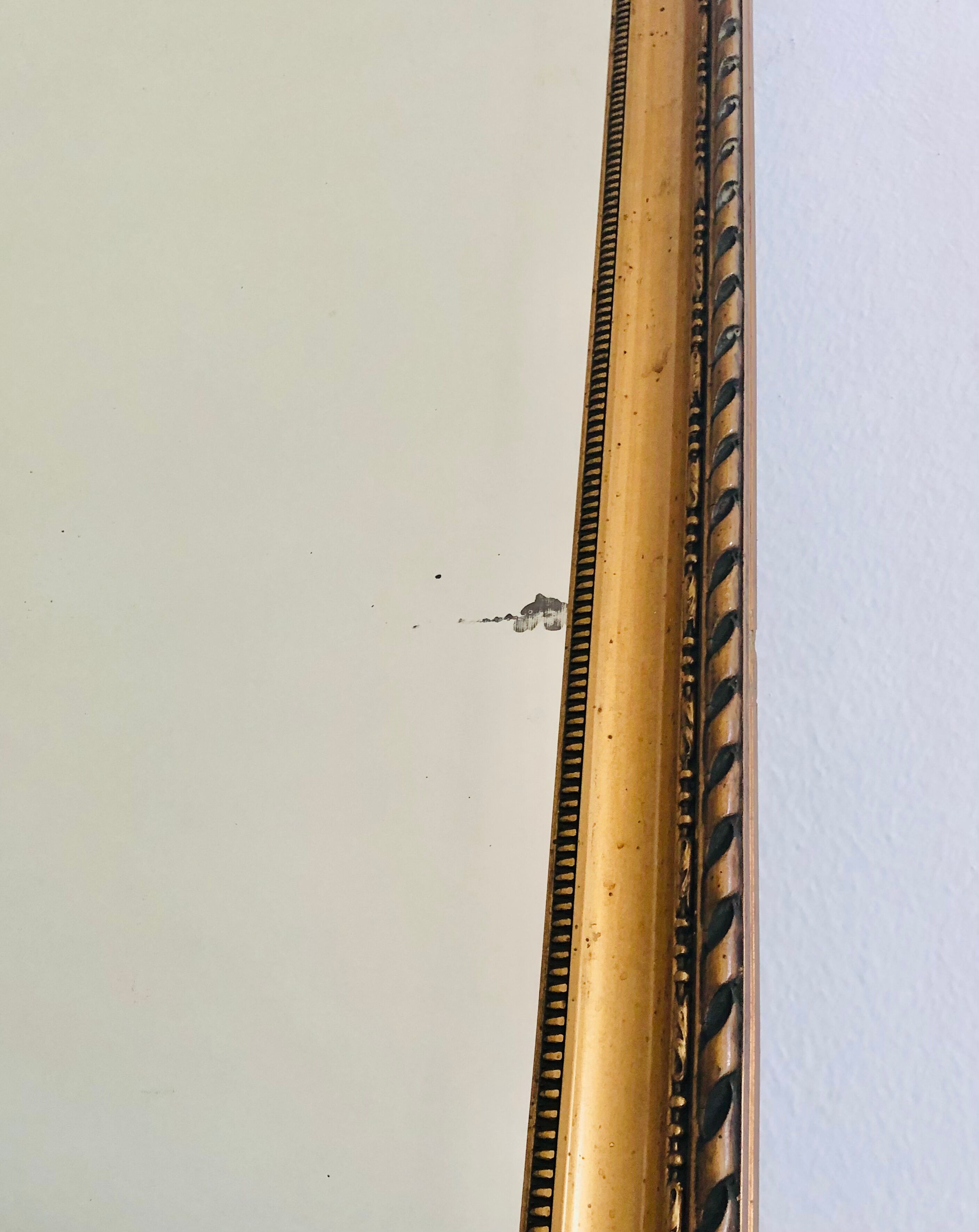 Old mirror in wood and gilded stucco, 114 x 93 cm