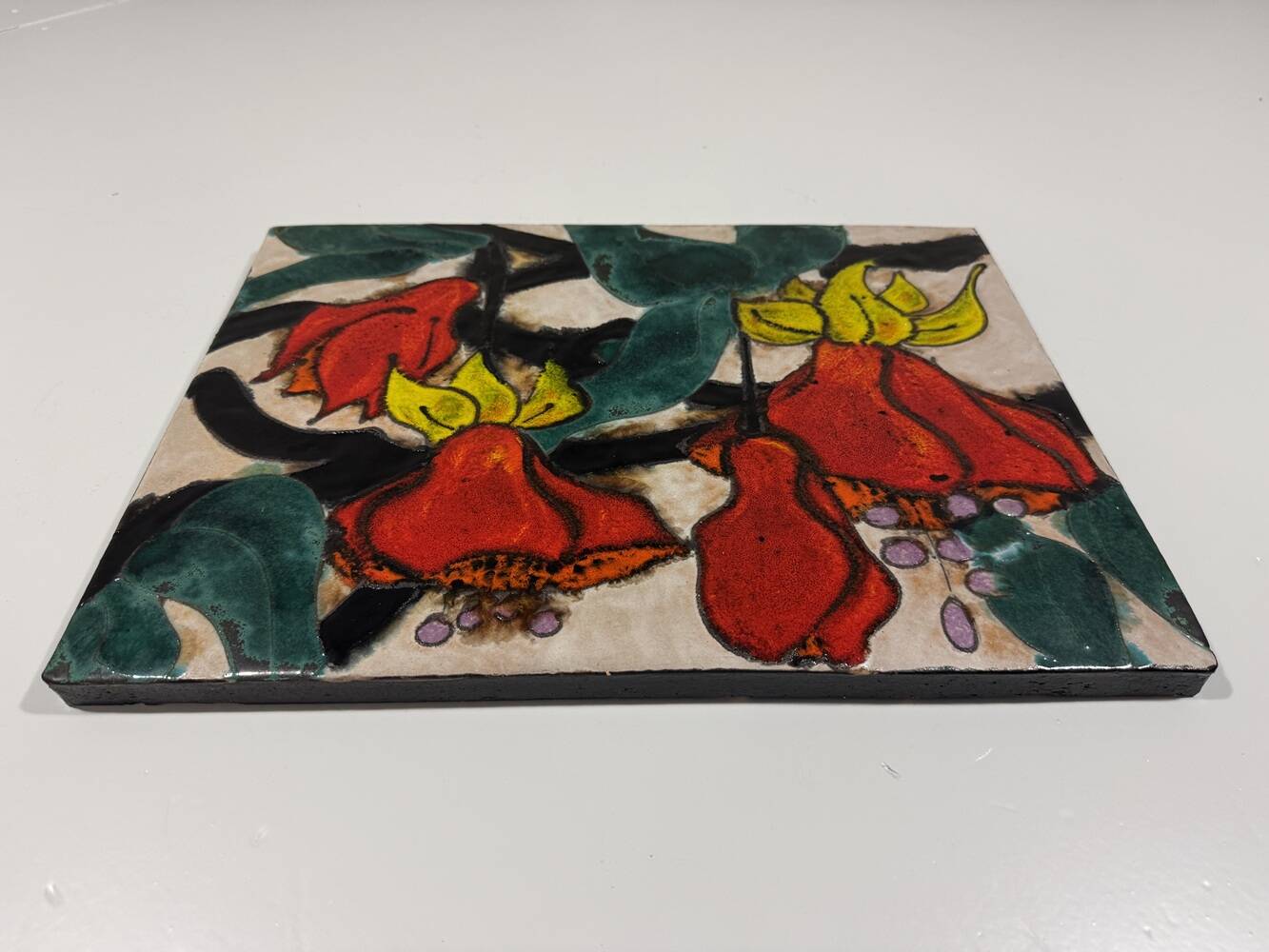 Ruscha ceramic wall decoration flowers Germany