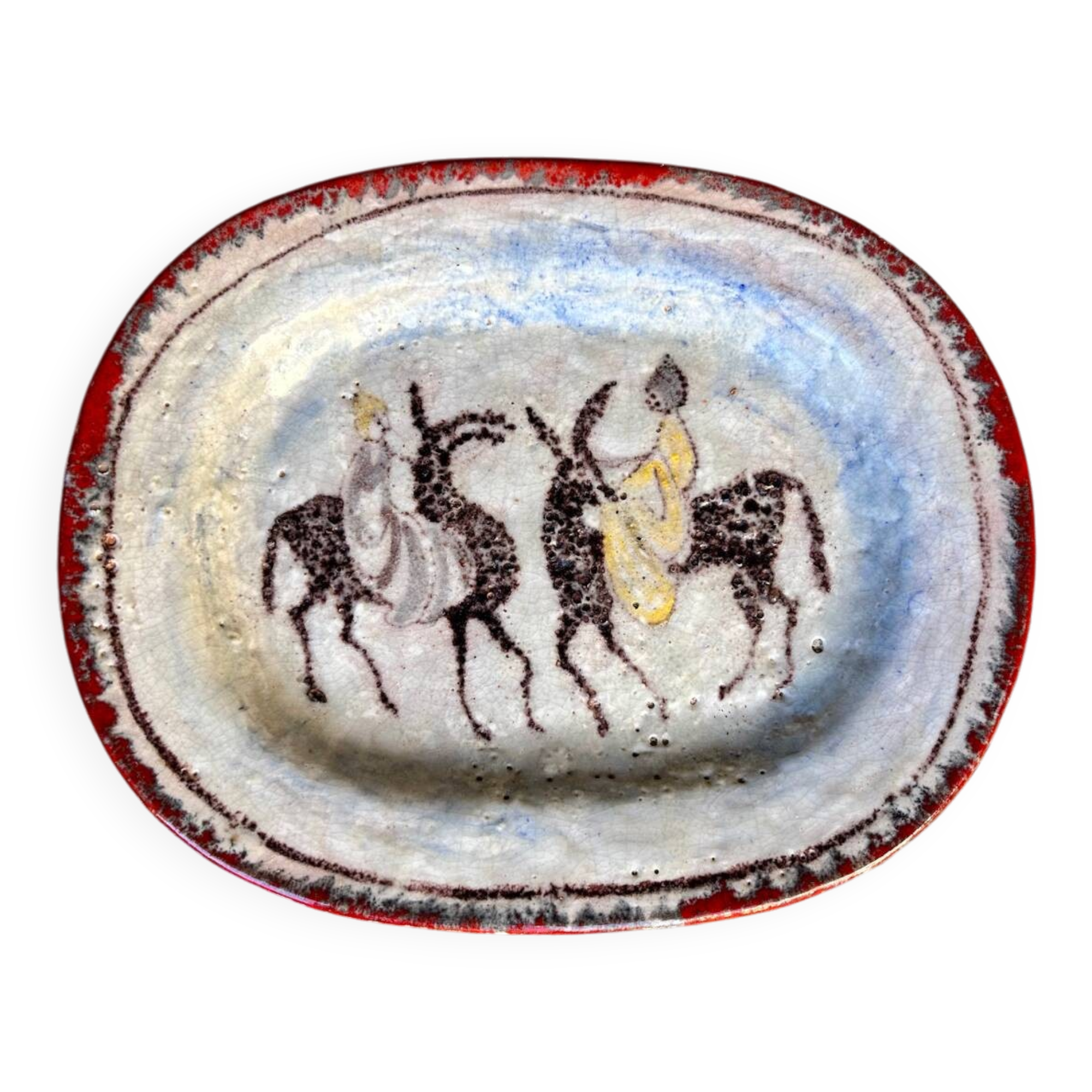 Large ceramic platter by Eugenio Patarino (Italy)