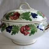 Soupière ancienne faïence Niderviller Moselle grand format pot couvert