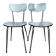 Chaises de cuisine années 60 , Formica et chrome