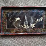 Lacquered wooden tray