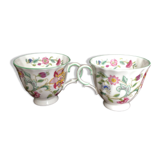 2 tasses à café en porcelaine anglaise Minton