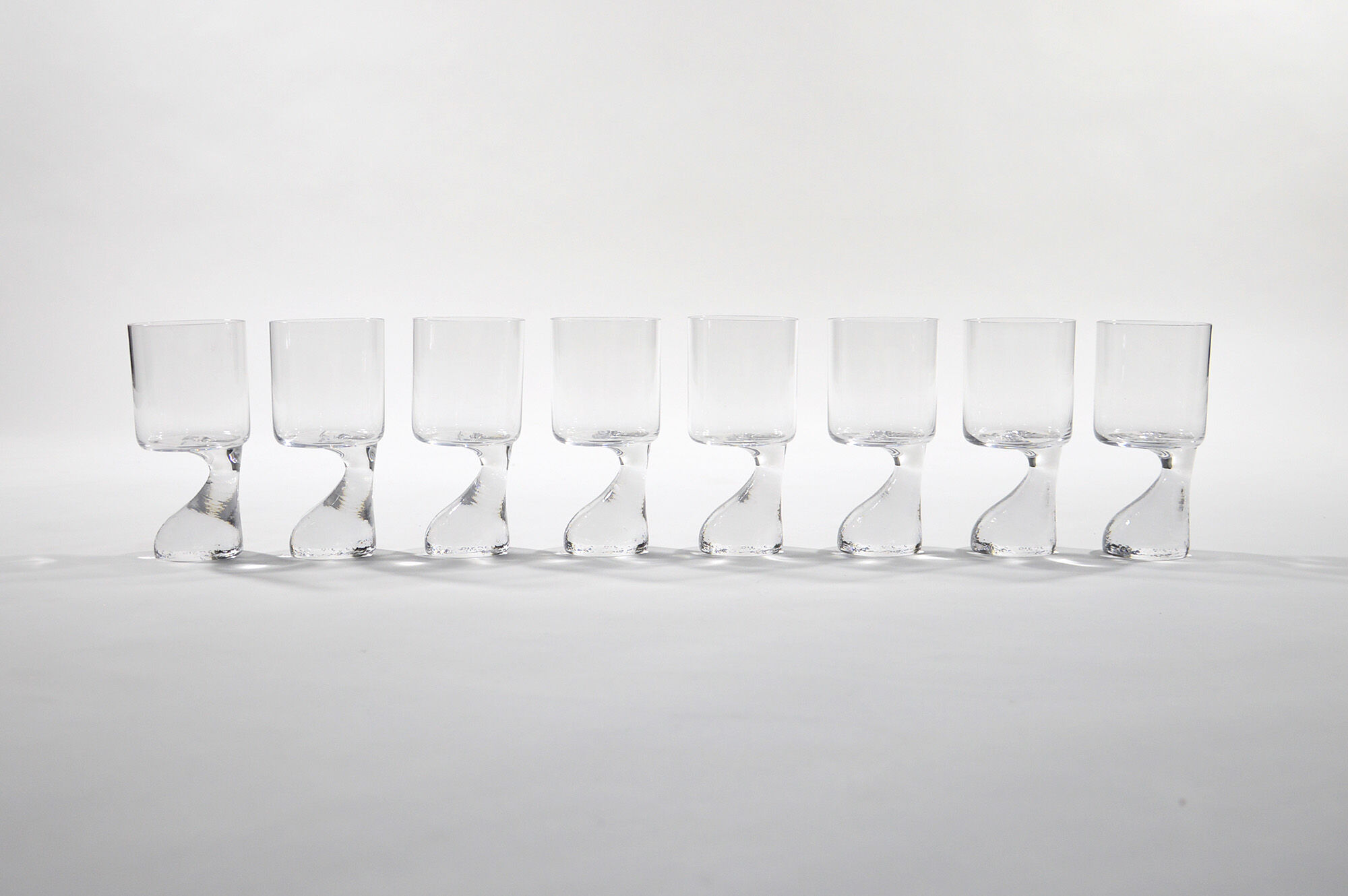 "Asimmetrico" glass set by Joe Colombo For Riedl