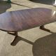 Round extendable wooden table - year 1960 - 110cm to 210cm