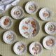 9 dessert plates and 1 barbotine dish from Sarreguemines