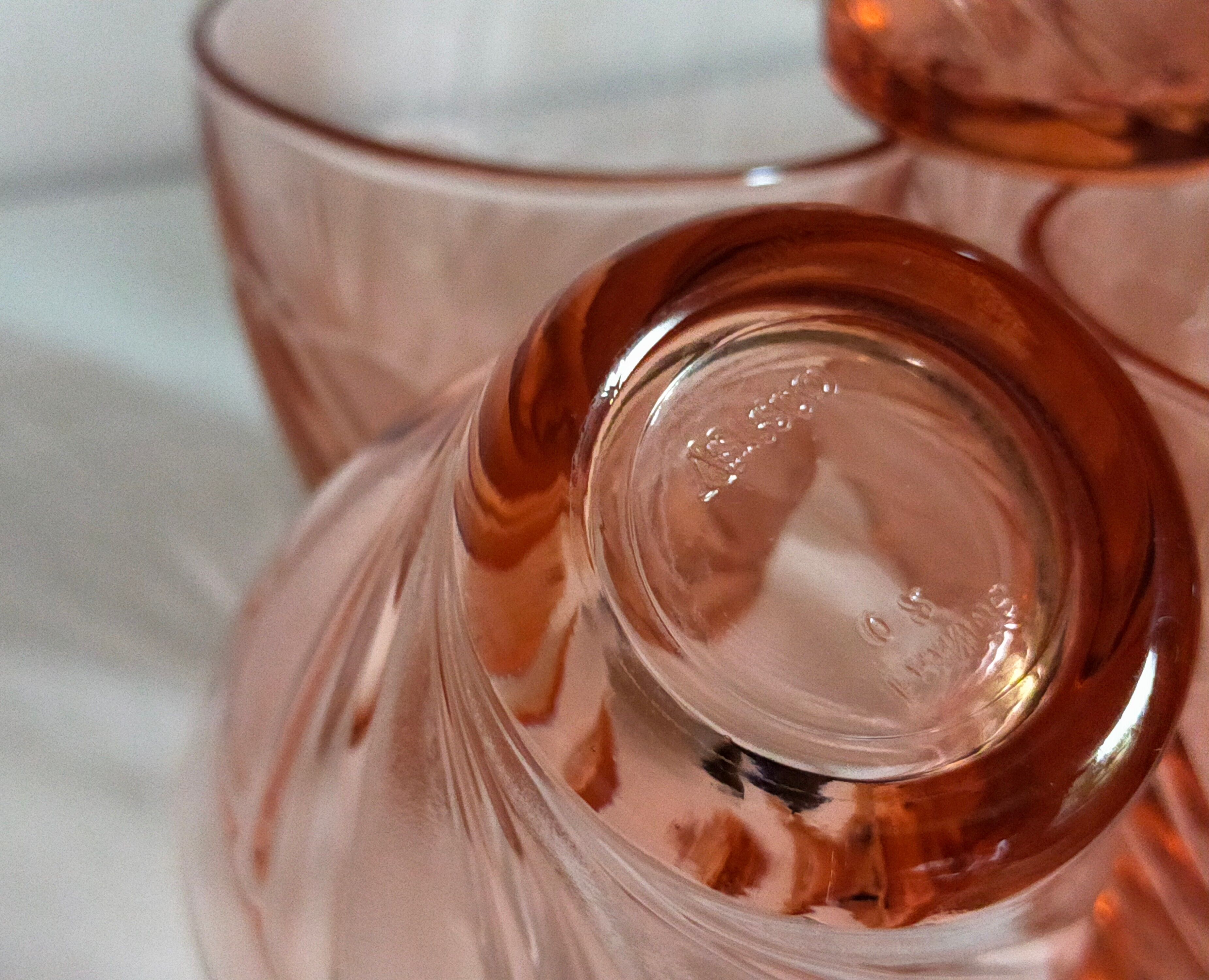 Nine Vereco glasses in Rise glass 80s