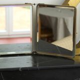 Vintage triptych barber mirror