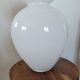 White opaline bubble vase