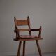 Handcrafted Tripod Armchairs in Oak, by a Danish Cabinetmaker, Folk Art, 1930s