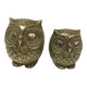 Brass owl duo