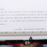 Typewriter Olivetti Lettera 82 Blue revised ribbon new