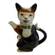 Large zoomorphic cat teapot, in vintage English earthenware.