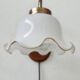 Vintage wall lamp with 70s glass cap