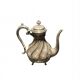 Silver-plated metal teapot