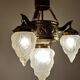 Lampe de plafond du modernisme catalan. Barcelone Espagne,1930s.