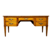 Bureau vintage Grand Ash d'avant-guerre avec garnitures en laiton, années 1930