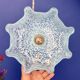 Vintage blue Clichy glass pendant light