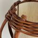Turned wood lamp.