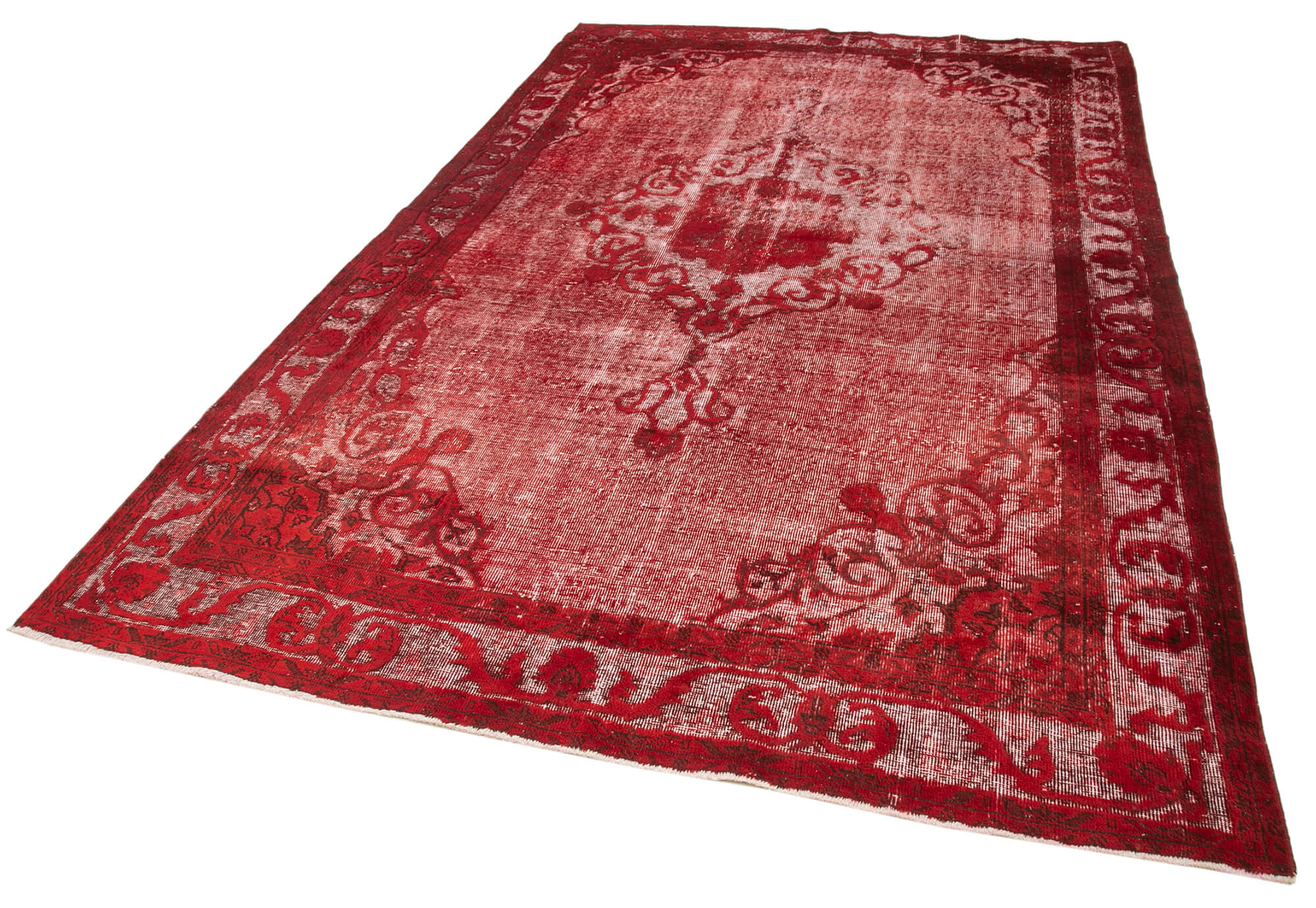 Handmade Bohemian Turkish 1970s 194 cm x 315 cm Red Carpet