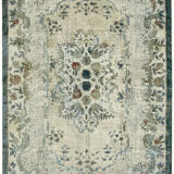 Handwoven anatolian 1980s 187 cm x 277 cm blue rug