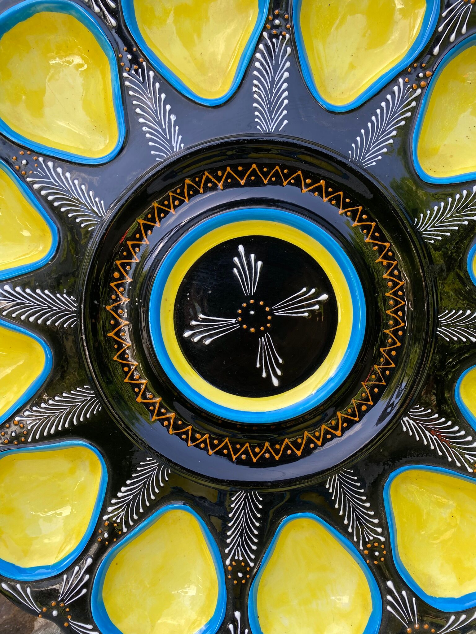 Oyster plates Quimper tableware or wall decoration