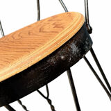 Set of 4 vintage wrought iron chairs from the 1940s.