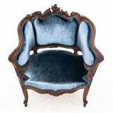 French antique armchairs from around 1890. After renovation.