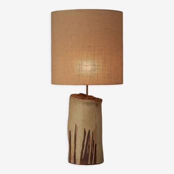 Handmade Danish ceramic table lamp from the 1970