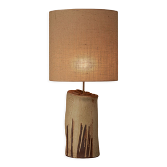 Handmade Danish ceramic table lamp from the 1970