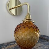 Wall lamp Electrified golden pine cone to nine