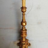 Wooden candlestick and gilded stucco from the beginning of the 20th century