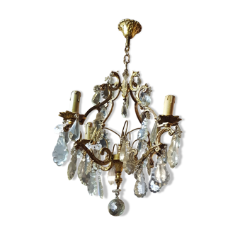 Bronze chandelier with stamps