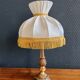 Vintage Gold Brass Table Lamp – Pleated Umbrella Style Lampshade