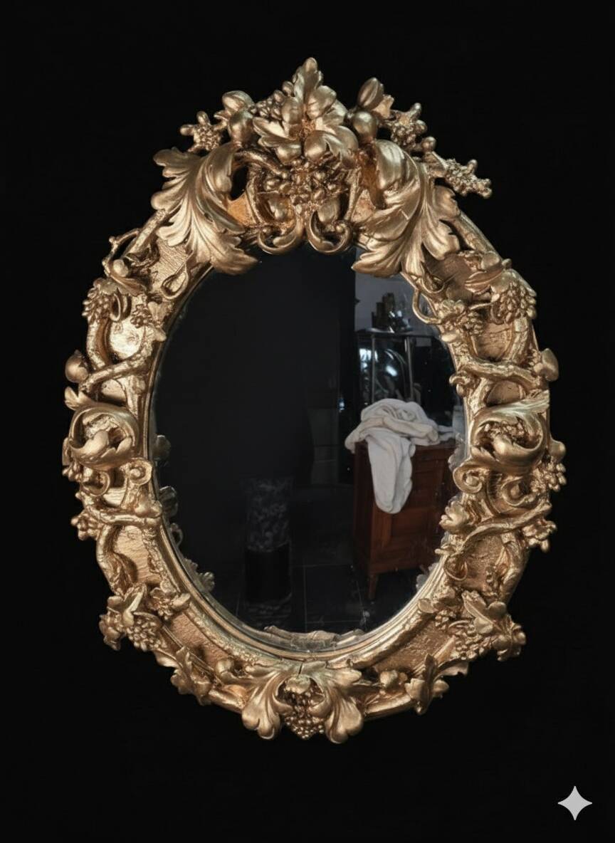 Louis XV rococo style gilded mirror, 130×100cm