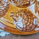 Set of 6 oyster plates – Sarreguemines – brown decor