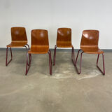 Lot 4 chairs Galvanitas S23, 60s, Holland