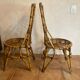 Pair of vintage rattan chairs Louis Sognot