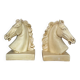 Pair of plaster horse bookends